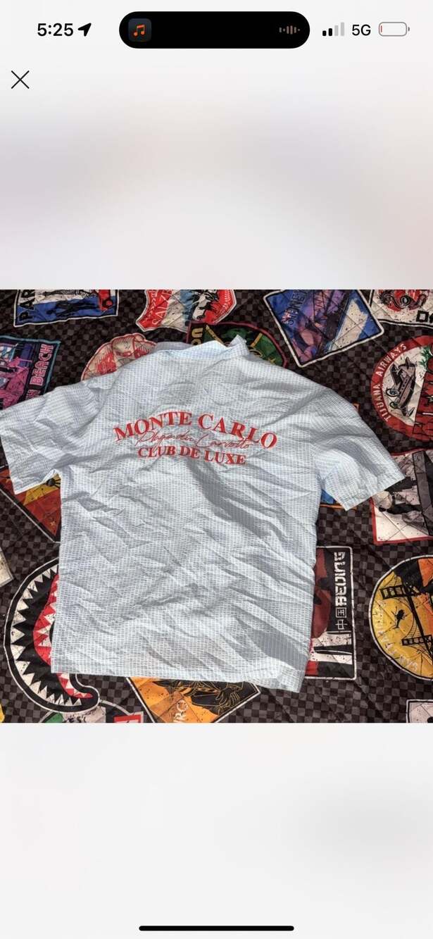 Monte Carlo Club De Luxe Plaid Short Sleeve Button Down Shirt